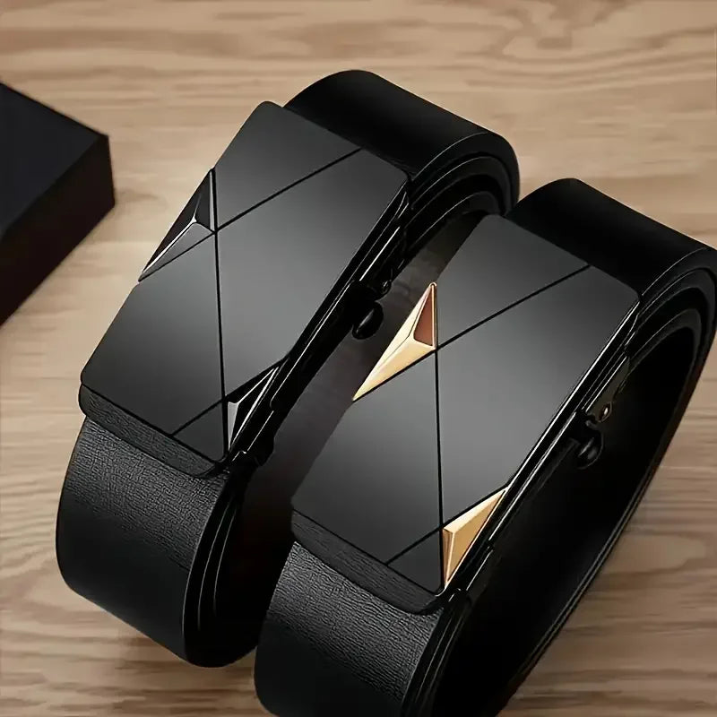 Men’s PU Leather Belt with Auto Buckle